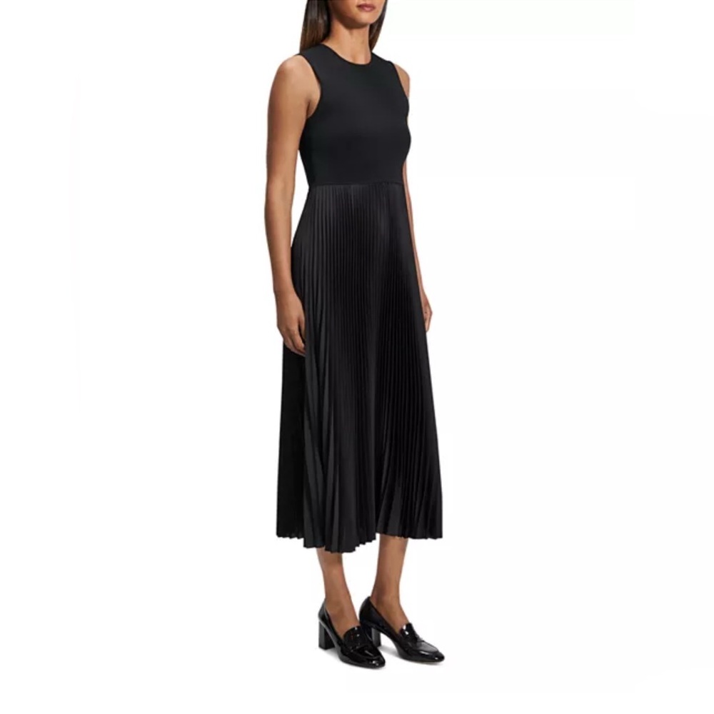 Theory
Satin Pleated Skirt Midi Dress